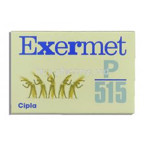 Exermet, Pioglitazone 15 mg/ XR Metformin 500 mg  box