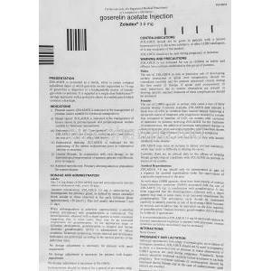 Zoladex, Goserelin acetate 3.6mg  Injection information sheet 1