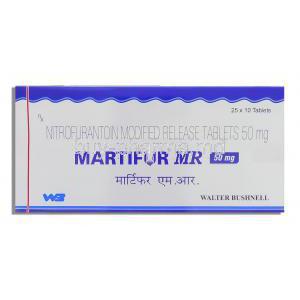 Martifur , Generic  Macrobid, Nitrofurantoin  50 mg box