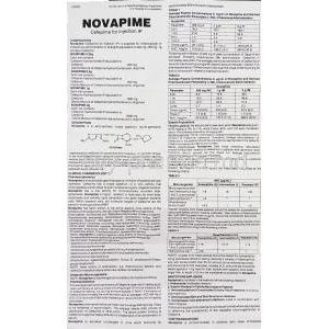 Novapime, Generic Maxipime, Cefepime Injection information sheet 1