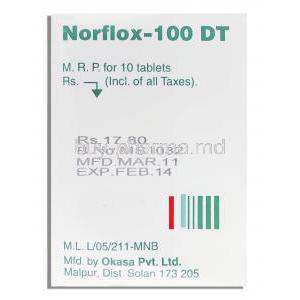Norflox 100, Norfloxacin 100 mg, Lactic Acid Bacillus Okasa