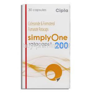 SimplyOne, Formoterol fumarate/ Ciclesonide 6 mcg/ 200 mcg Rotacap  box