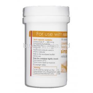 SimplyOne, Formoterol fumarate/ Ciclesonide 6 mcg/ 200 mcg Rotacap container composition