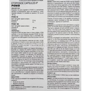 Posid, Etoposide  50 mg information sheet 1