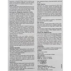 Posid, Etoposide  50 mg information sheet 2