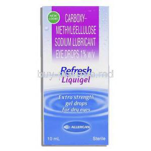 Refresh Liquigel , Carboxymethyl Cellulose Sodium  Eye Drops box