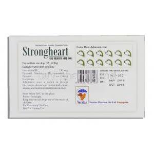 Strongheart Chewable for medium dog box information