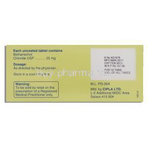 Urivoid, Generic Myotonine , Bethanechol  25 mg Cipla