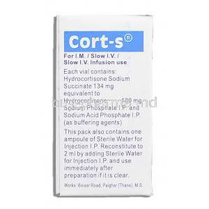 Cort-S, Hydrocortisone 100 mg Injection composition