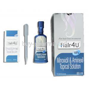 Hair4u 10% box , dropper and bottle