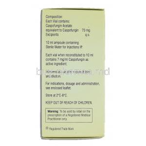 Capsain, Generic Cancidas, Caspofungin Acetate 70 mg Injection storage condition