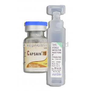 Capsain, Generic Cancidas, Caspofungin Acetate 70 mg Injection Powder and and sterile water
