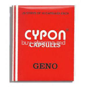 Cypon, Cyproheptadine/ Dried Yeast 2 mg/ 100 mg Capsule box