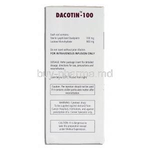 Dacotin, Generic Eloxatin, Oxaliplatin 100 mg Injection composition