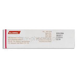 Eliwel, Generic Elavil, Amitriptyline 25 mg Sun Pharma