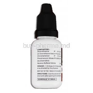 Chloramphenicol/ Dexamethasone Eye Drops bottle composition