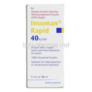 Insuman Rapid Injection box