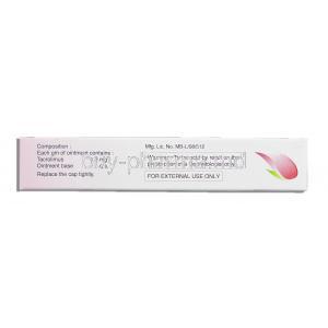 Tacrotor, Generic Prograf, Tacrolimus 0.03% Ointment  Composition