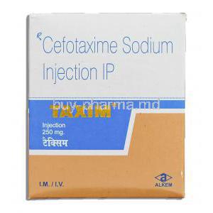 Taxim, Generic Claforan, Cefotaxime 250mg injection box