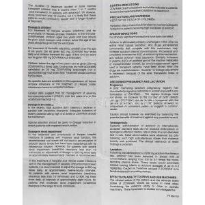 Zovirax Suspension 100ml, Generic Aciclovir Oral Suspension BP information sheet page 2