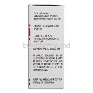 Reflin, Generic Cefazolin, Cefazolin Sodium 500mg, description