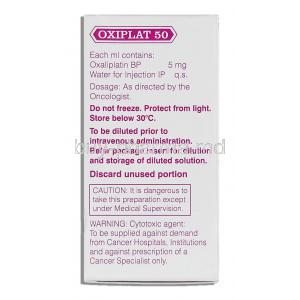 Oxaliplatin Injection 10ml, Generic Eloxatin, Oxaliplatin 50 mg, description