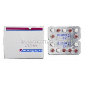 Prazopress XL 2.5, Generic Prazosin, Prazosin Hydrochloride 2.5mg tablet