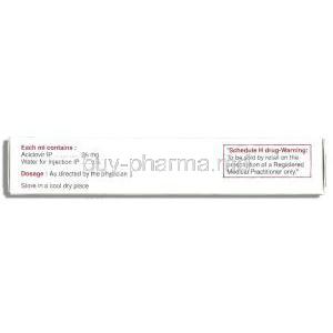 Acivir, Acyclovir Generic, Intravenous Infusion form, 25 mg/ 5 ml 10 ml, box description