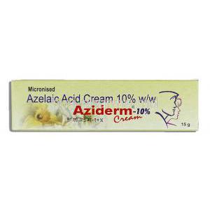Aziderm, Azelaic Acid Cream 10%, box
