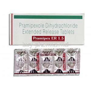 Pramipex ER 1.5, Generic Pramipexole ER, 1.5mg tablet