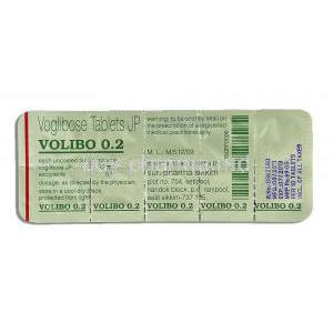 Volibo 0.2, Generic Voglibose, 0.2mg tablet, blister pack description