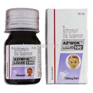 Aziwok Liquid 100, Generic Azithromycin, 15 ml Oral Suspension