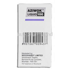 Aziwok Liquid 100, Generic Azithromycin, 15 ml Oral Suspension, Wockhardt maunfacturer