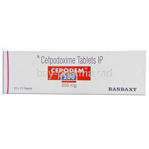 Cepodem, Generic Vantin,  Cefpodoxim Cepodem 200 Mg (Ranbaxy) Box