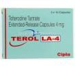 Terol La , Generic Detrol La,  Tolterodine Tartrate 4 Mg Tablet (Cipla)