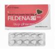 Fildena, Sildenafil Citrate Chewable Tablets 100mg 100tabs, Box front presentation with blister packaging