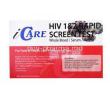 Icare HIV 1&2 Rapid Screen Test, whole blood/ serum/ plasma, Box front presentation with information