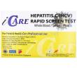 iCare Hepatitis C (HCV) Rapid Screen test kit, Whole Blood/ Serum/ Plasma, Box back presentation with information