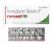 Corvadil, Amlodipine 5mg box and tablets