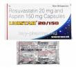 Unistar, Rosuvastatin 20mg and Aspirin 150mg box and capsules