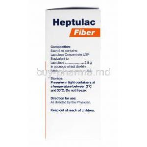 Heptulac Fiber Oral Solution 200ml Lactulose composition