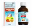 Novamox Rediuse Oral Suspension 60ml, Amoxycillin 125mg box and bottle