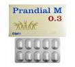 Prandial M, Metformin 500mg and Voglibose 0.3mg box and tablets