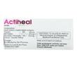 Actiheal, Bromelain 90 mg / Trypsin 48 mg / Rutoside 100 mg, Macleods Pharmaceuticals Pvt Ltd, box back presentation with information