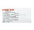 Alfacal Plus, Alfacalcidol 0.25mcg/ Calcium 200mg, Capsule, Macleods Pharmaceuticals Pvt Ltd, box back presentation