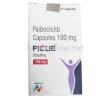 Piclib, Palbociclib 100mg, 21capsules, Hetero Drugs Ltd, Box front view