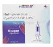 Blucan Injection, Methylene Blue 1.0%, Ampoule 10mL X 5, American Remedies,Box front view