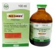 Neomec Injection, Ivermectin 1%, Injection Vial 100mL, Intas Pharmaceuticals Ltd, Box information, Vial