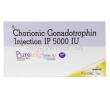 Puretrig Dry Vial for HCG Injection, Human Chorionic Gonadotropin (HCG)5000 IU, Gufic Bioscience Ltd, Box