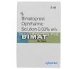 Bimat , Bimatoprost  Eye drops box